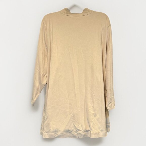 NEW Isaac Mizrahi Live Elements Cardigan Cotton Cream Workwear Womens Size 3XL - Picture 2 of 6